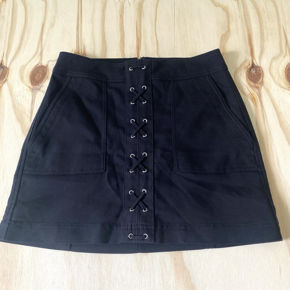 Express Women's Size 0 Corset Lace Up Mini Skirt Goth Y2K